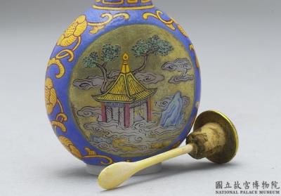 图片[2]-Glass-body painted enamel snuff bottle with a design for pavilions of the immortals, Qianlong reign (1735-1796), Qing dynasty-China Archive